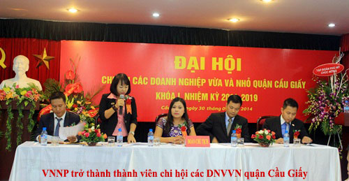 VNNP trở thành thành viên chi hội các doanh nghiệp vừa và nhỏ quận Cầu Giấy